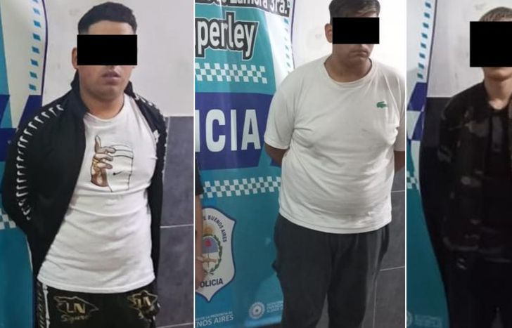 Los tres imputados que prestaron declaración en fiscalía.