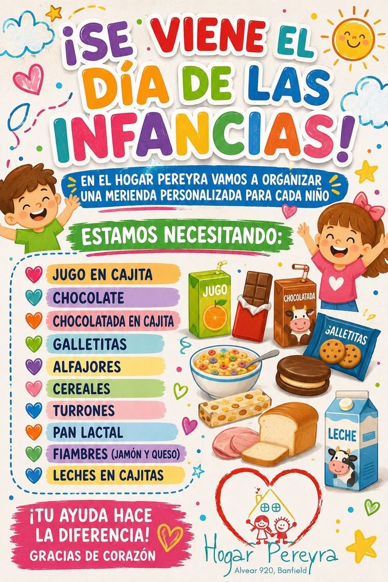 Además de la colecta de juguetes, también necesitan donaciones para preparar meriendas.