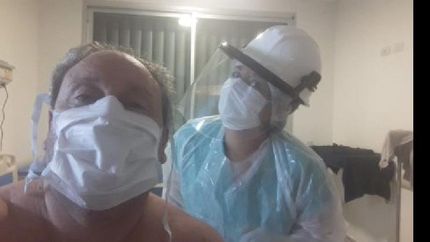 el hombre fue internado junto a otro compañero ambulanciero que ya fue dado de alta.
