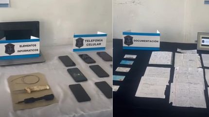 Elementos incautados por la Policía.