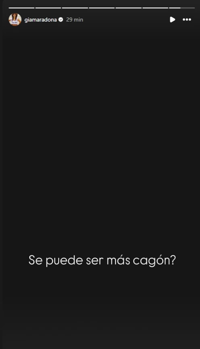 El posteo de Gianinna Maradona. 