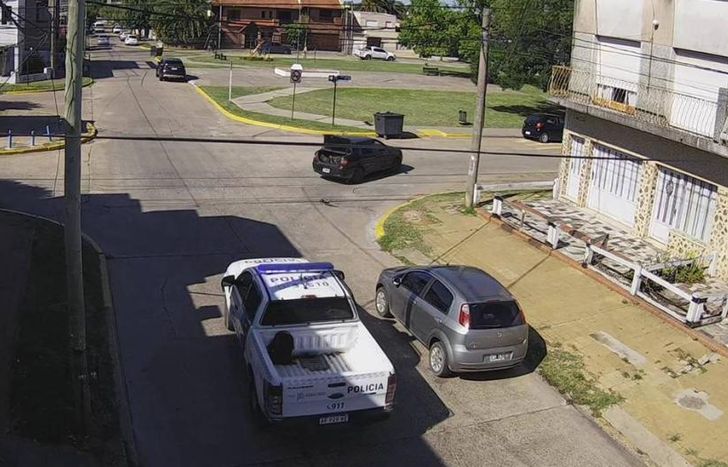 El momento de la detención, en Luján.