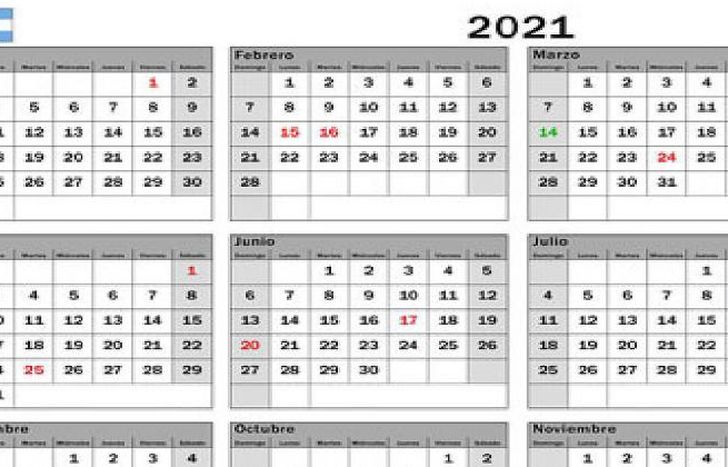 Se confirmaron los feriados turísticos de 2021.