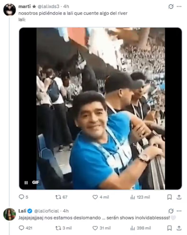 El mensaje de Lali Espósito. 