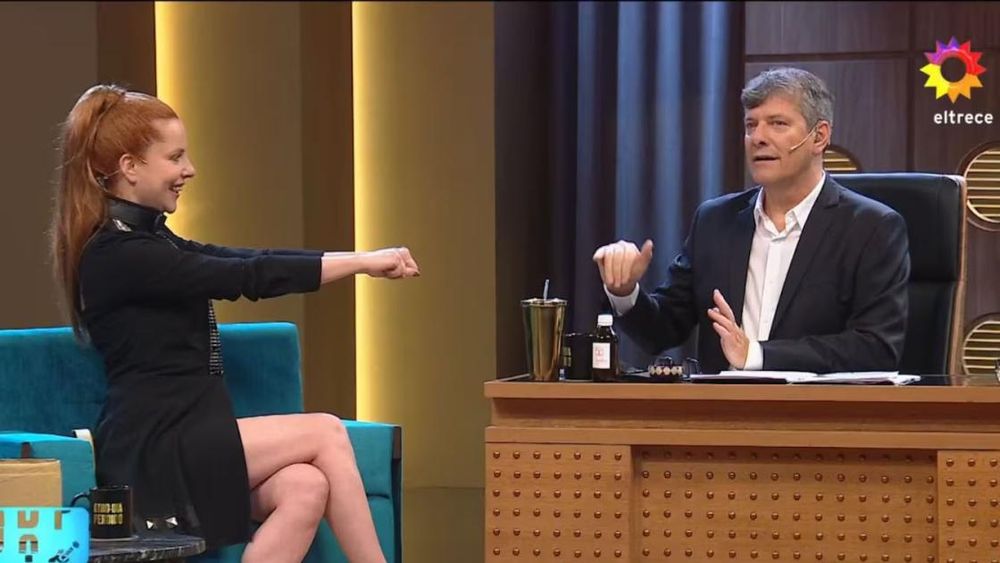 Agustina Kämpfer con Mario Pergolini.