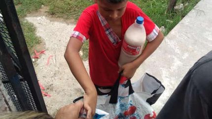 Los chicos de Santa Catalina volvieron a recibir la merienda.