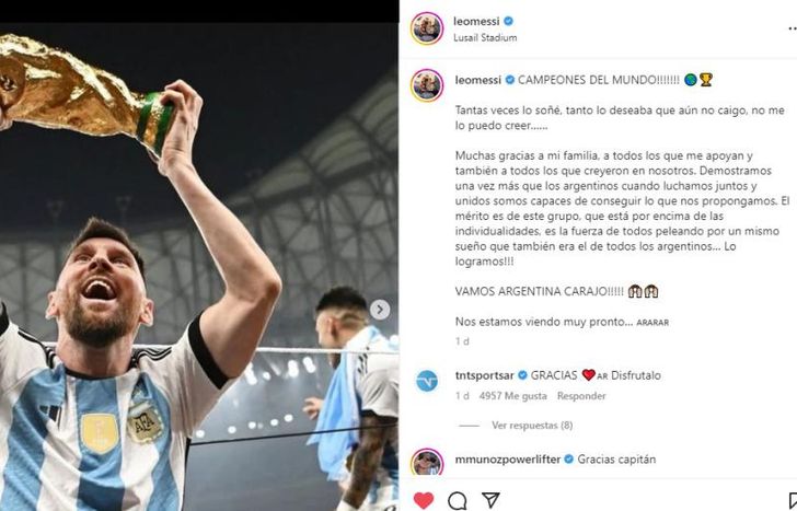 El posteo sumó más 55 millones likes en menos de 48 horas.