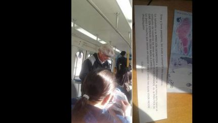 regalo plata en el tren y causo revuelo