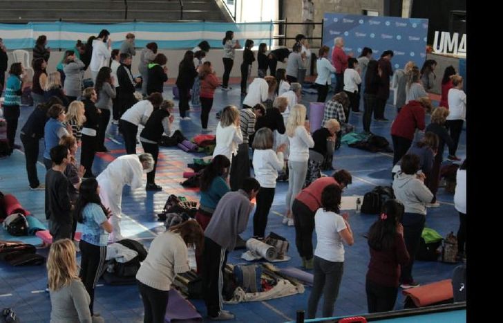 el evento ya se había realizado el año pasado para festejar el día internacional del yoga.