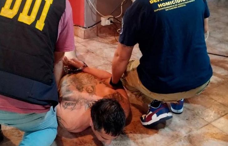 El momento de la detención de Pilepich, el mes pasado.