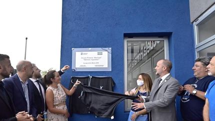 Martín Insaurralde, en la inauguración del polo educativo.