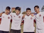 Tiago Domínguez, AlexCardozo, Santino Mambrín y Felipe Echenique, de Lanús.