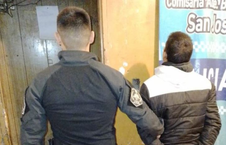 El joven condenado, al momento de su detención.