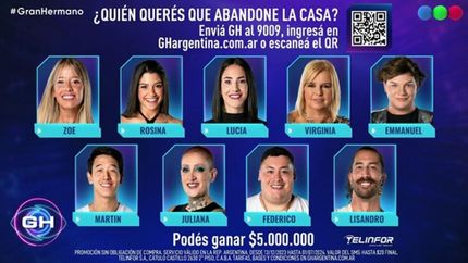 Los nueve nominados que tienen posibilidad de irse el próximo domingo.