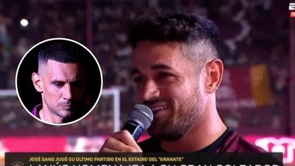 Lautaro Acosta emocionó a todos con una frase en la despedida de José Sand.