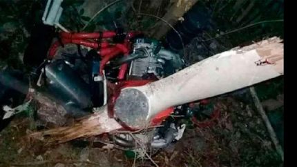 la avioneta cayó a unos 300 metros del comienzo del sendero de ascenso al Cristo Redentor.