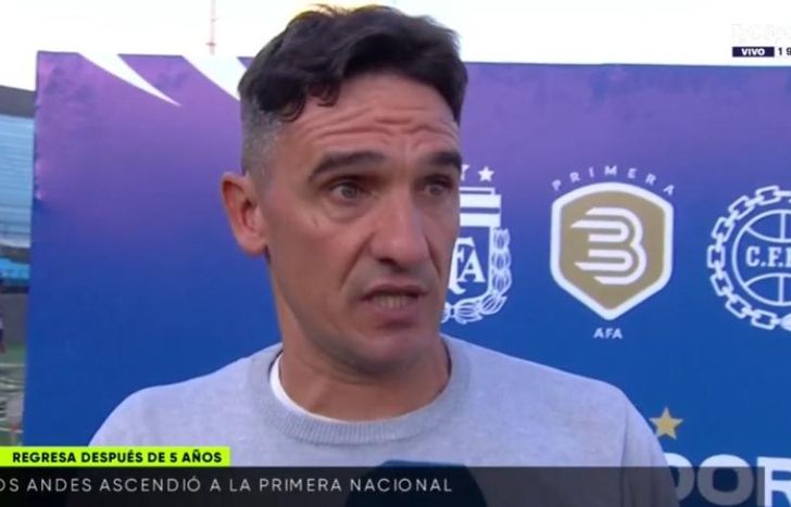 Leonardo Lemos se emocionó tras el ascenso de Los Andes a la Primera Nacional.