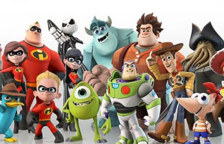 Algunos de los personajes de los films de Disney-Pixar.