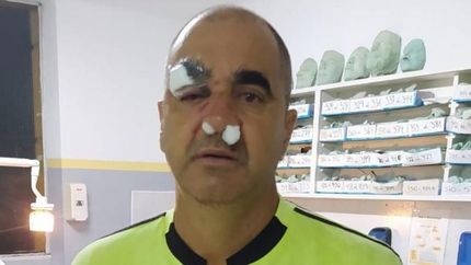 Así dejó al árbitro.