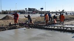 Trabajos en el cruce con la Avenida Juan XXIII.