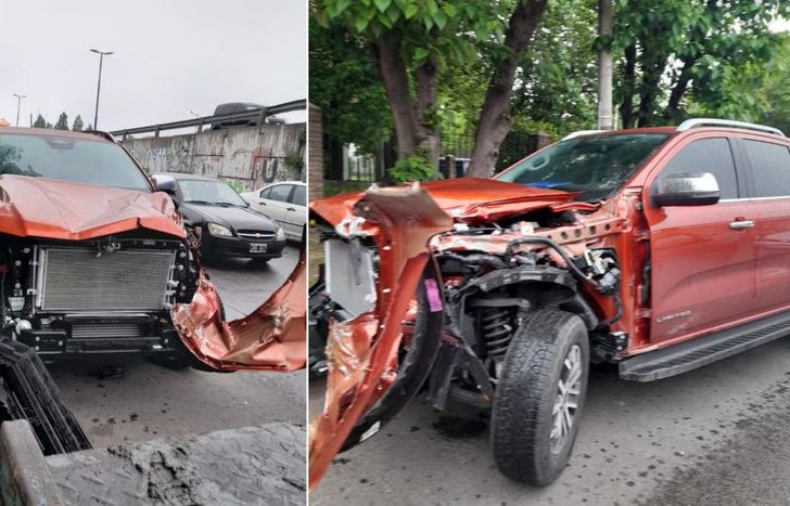 Así que la parte delantera de la camioneta.