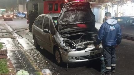 Así quedó el Citroën Picasso afectado por el siniestro.