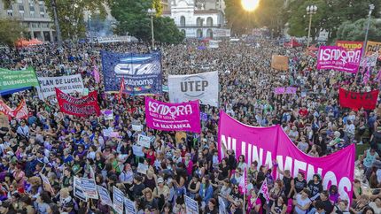 Manifestaciones en todo el país por el Día de la Mujer. La más masiva, en Plaza de Mayo.