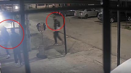 Una de las entraderas quedó filmada.