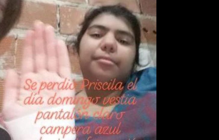 no saben nada desde el domingo, caundo fue vista por última vez.