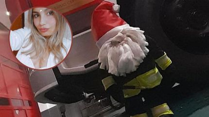 Un Papá Noel que ya está en el Destacamento N° 1 de Banfield.