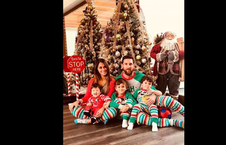 Messi y su familia llegaron a Argentina el domingo 23 por la mañana para pasar las fiestas.