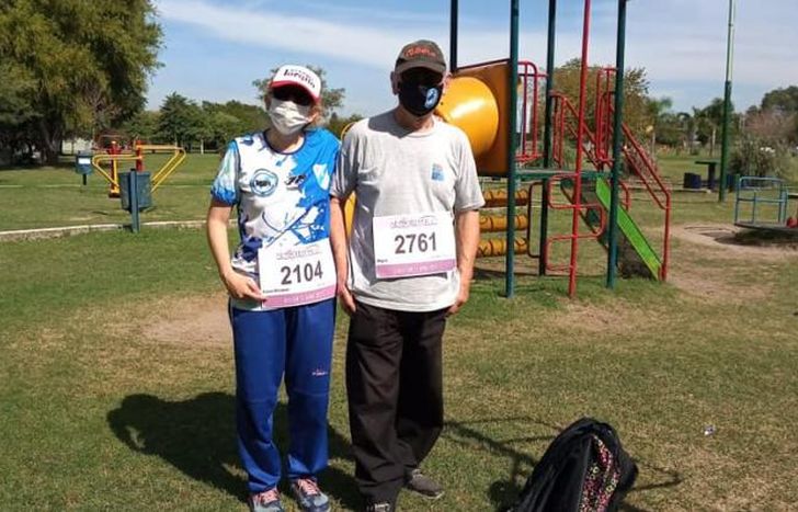 Miguel y Karina se anotaron para correr durante todo el año.