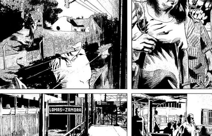 La estación de Lomas, presente en las historietas de Martín.