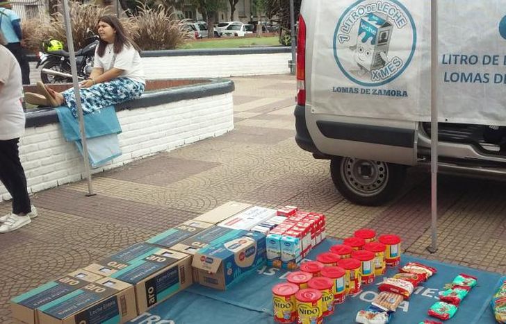 En febrero durante una de las colectas en la Grigera.