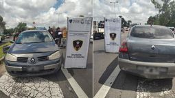 Incautaron el vehículo robado, entre otros elementos.