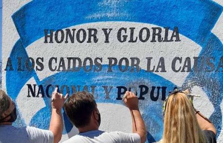 El homenaje, en la Plaza Héctor Lencina.