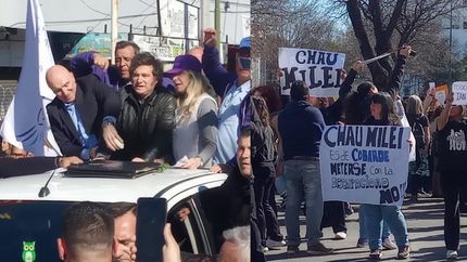 La caravana de Milei en Lomas duró menos de lo esperado.