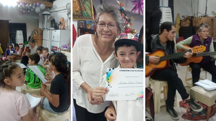 Es de Temperley y este año decidió trasladarse a Albertina para llevar canciones a los chicos de bajos recursos. Es de Temperley y este año decidió trasladarse a Albertina para llevar canciones a los chicos de bajos recursos.