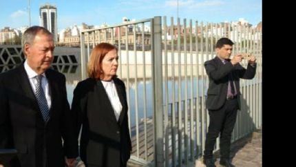 Juan Schiaretti y Alejandra Vigo, en el velorio de De la Sota (La Voz).
