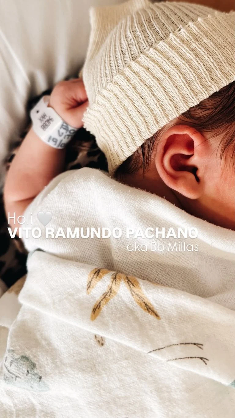 Sofía Pachano compartió en las redes sociales la foto de su bebé.   