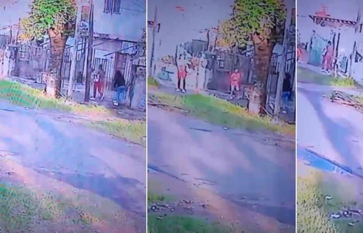 Nancy Aguirre fue captada por una cámara de seguridad.