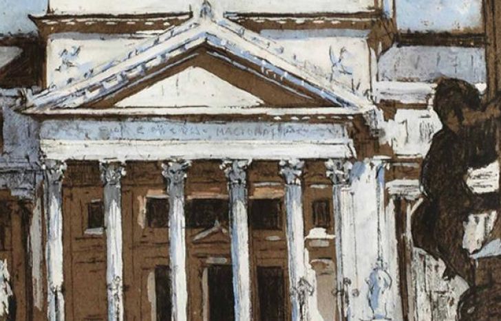 Una pintura del Congreso.