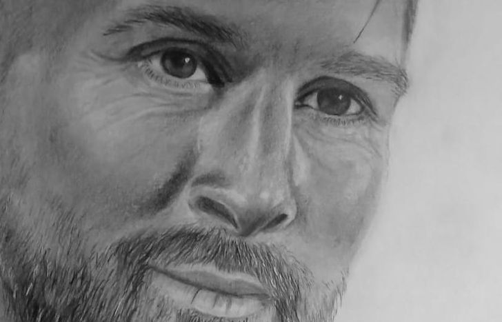 Lionel Messi, una de sus últimas creaciones. El parecido impacta.