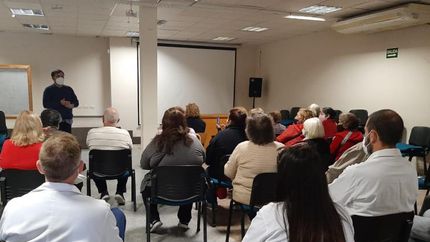 Médicos y pacientes, otra vez juntos. El reencuentro fue emocionante.