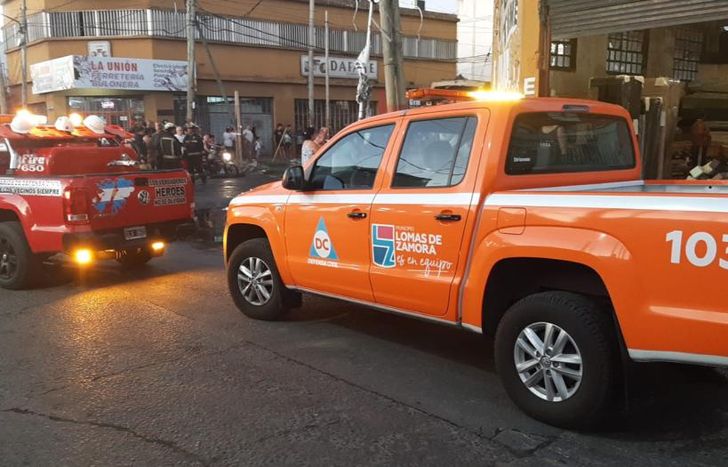 Participó del operativo Defensa Civil de Lomas.