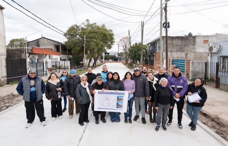 Ezpeleta, en Quilmes, suma nuevas cuadras pavimentadas.