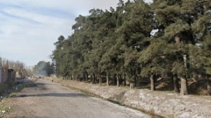 El lugar del macabro hallazgo de los cadáveres.