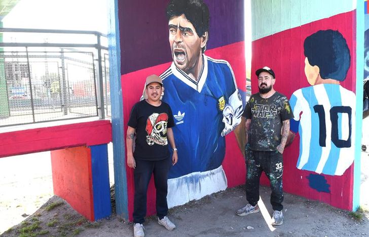 Diego, presente en cada rincón de Fiorito.