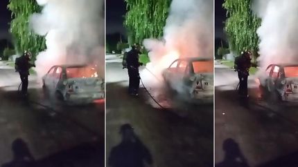 Una dotación de Bomberos asistió al lugar.