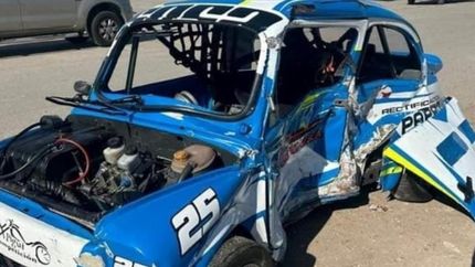 Así quedó el auto tras el impacto.